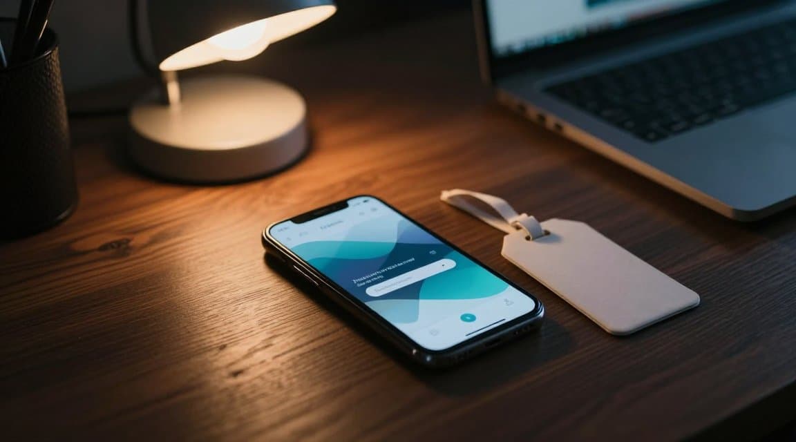 A smartphone on a dark desk showing a subscription payment screen next to a blank paper tag, illustrating the Apple refund request reason that now arrives with every consumption request